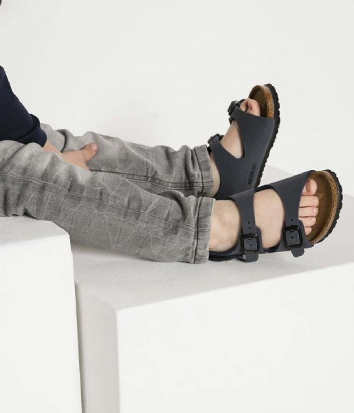 Birkenstock Sandalen Rio Kids narrow Easy Nubuck Navy Birkenstock Sandalen Rio Kids narrow Easy Nubuck Navy