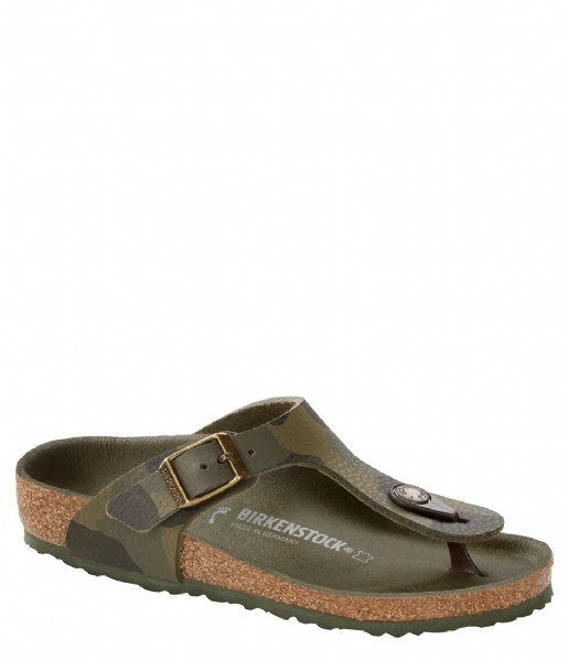 Birkenstock Slippers Gizeh Kids narrow Birko-Flor Desert soil green Birkenstock Slippers Gizeh Kids narrow Birko-Flor Desert soil green