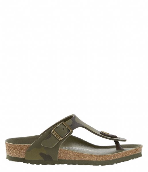 Birkenstock Slippers Gizeh Kids narrow Birko-Flor Desert soil green Birkenstock Slippers Gizeh Kids narrow Birko-Flor Desert soil green