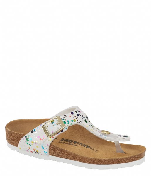 Birkenstock Slippers Gizeh narrow Mikrofiber Confetti White Birkenstock Slippers Gizeh narrow Mikrofiber Confetti White