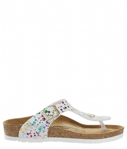 Birkenstock Slippers Gizeh narrow Mikrofiber Confetti White Birkenstock Slippers Gizeh narrow Mikrofiber Confetti White