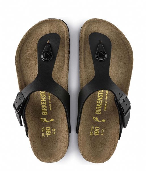 Birkenstock Slippers Gizeh Kids narrow Birko-Flor Black Birkenstock Slippers Gizeh Kids narrow Birko-Flor Black