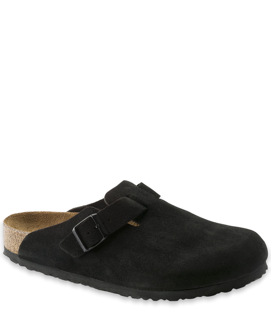 Birkenstock Clogs Boston VL SFB Narrow Black | The Little Green Bag