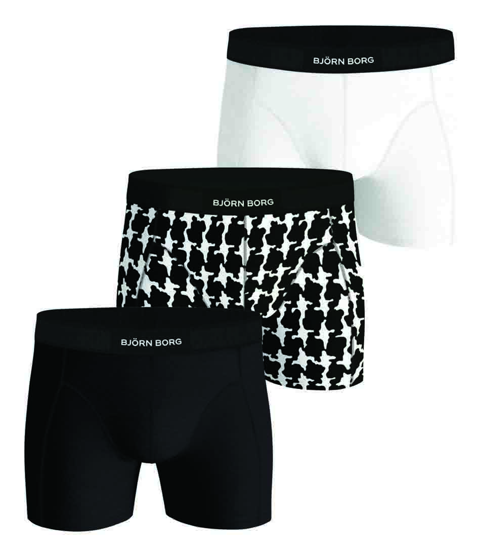 Top slim Baleinwalvis Bjorn Borg Boxershort Premium Cotton Stretch Boxer 3-Pack Multipack 2  (MP002) | The Little Green Bag