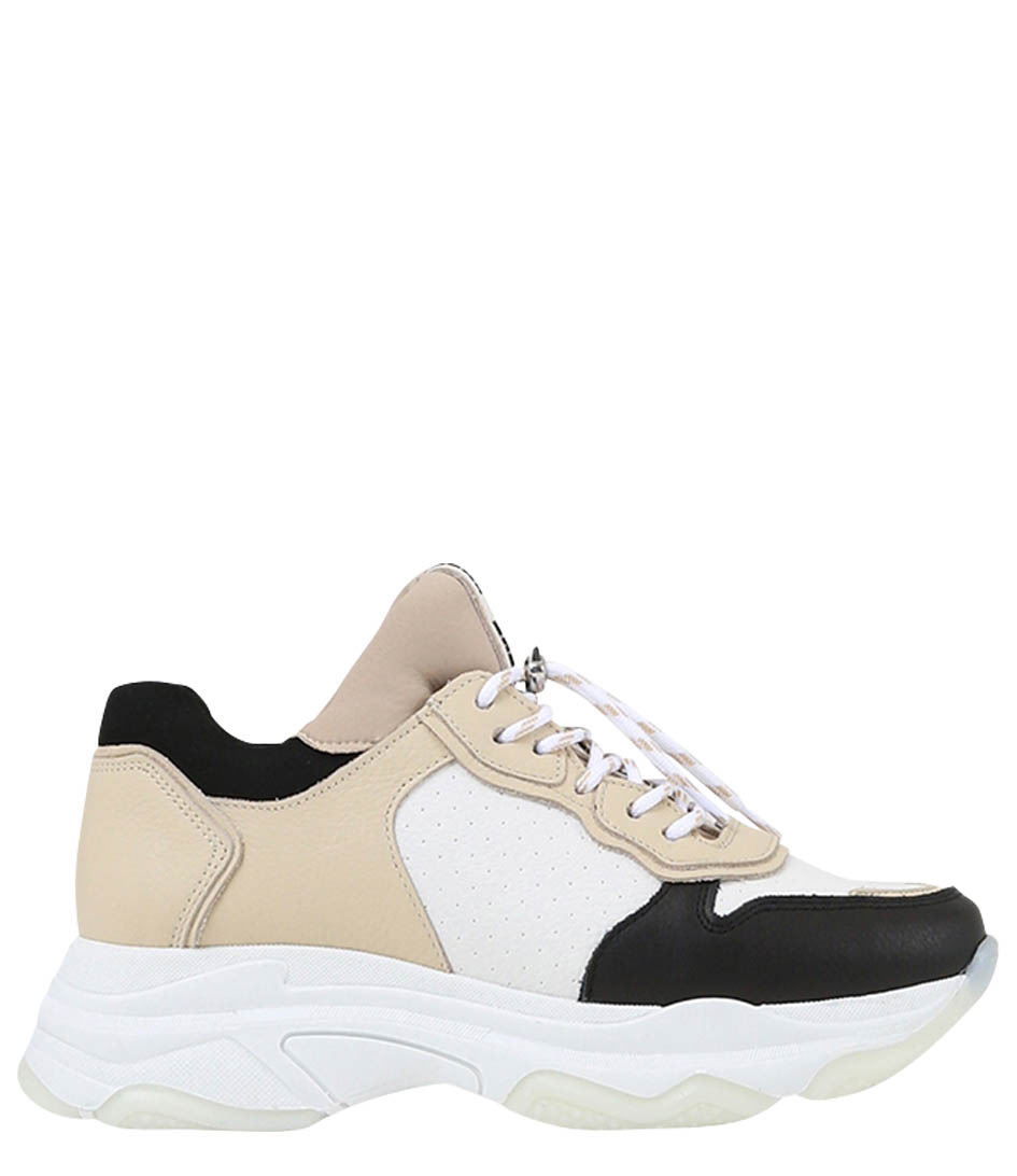 Bronx Sneakers White Camel | The Little Green Bag