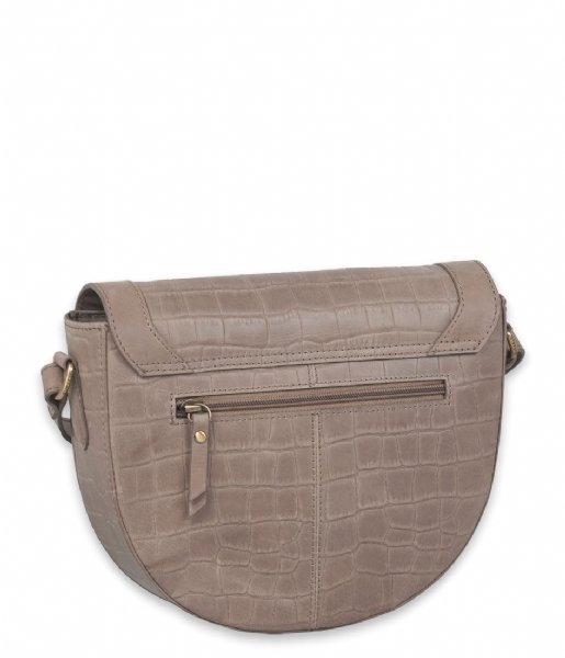 Burkely  Burkely Croco Cassy Crossover L Half Moon Pebble taupe (25)