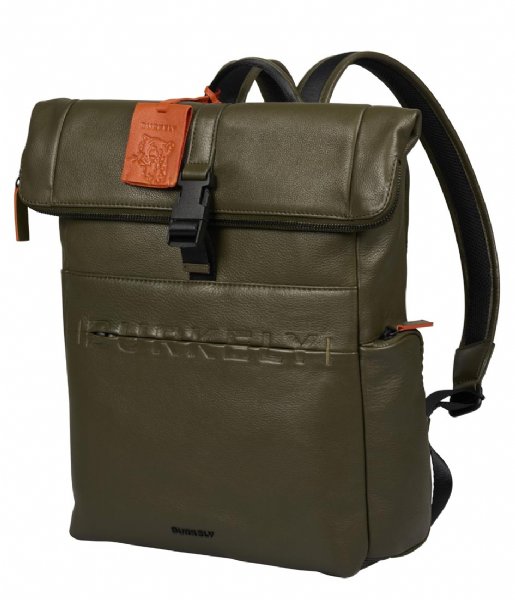 Burkely Dagrugzak Moving Madox Rolltop Backpack 14 Inch Utility Green (71)