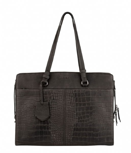 Burkely  Burkely Croco Cody Workbag 15.6 Inch Zwart (10)