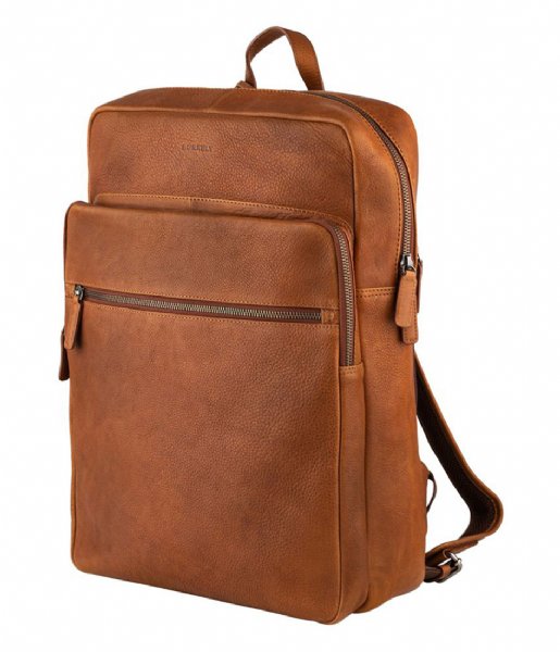 Burkely Laptop rugzak Antique Avery Backpack Zip 15.6 inch Cognac (24)