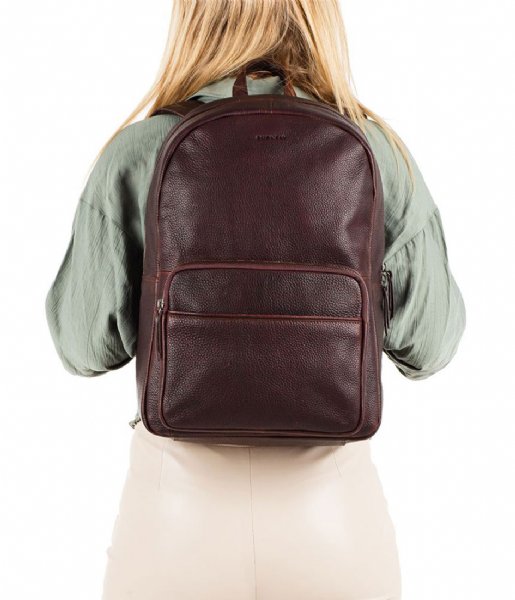 Burkely Laptop rugzak Avery Backpack Round 14 inch Bruin | The Little Green Bag