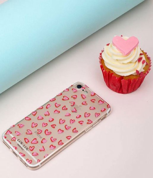 LouLou Essentiels  Cute Case Hearts iPhone 7 light rose
