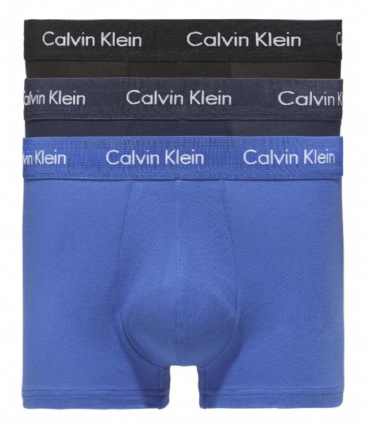 Calvin Klein Boxershort 3P Low Rise Trunk black blue shadow cobalt water (4KU) Calvin Klein Boxershort 3P Low Rise Trunk black blue shadow cobalt water (4KU)