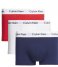 Calvin Klein Boxershort 3P Low Rise Trunk white red ginger pyro blue (I03) Calvin Klein Boxershort 3P Low Rise Trunk white red ginger pyro blue (I03)