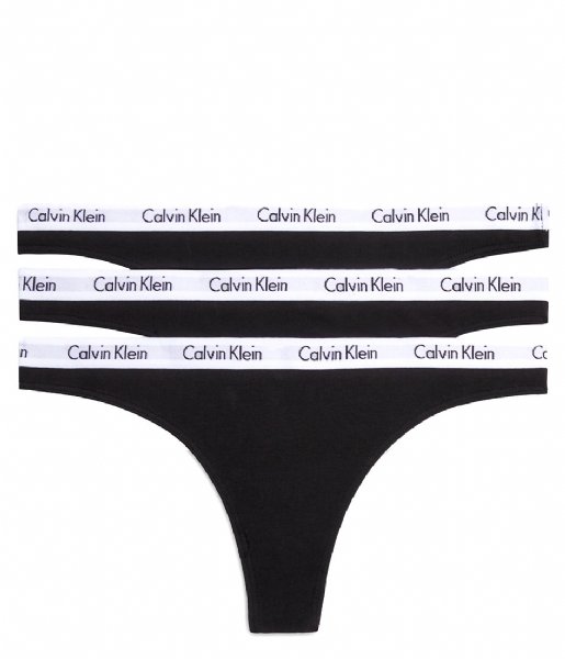 Calvin Klein  Thong 3-Pack Black (001)