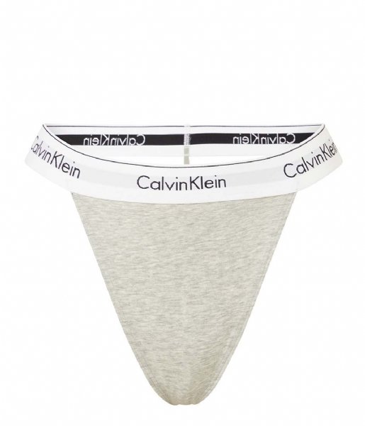 Geweldige eik Beschikbaar puzzel Calvin Klein slip String Thong Grey Heather (P7A) | The Little Green Bag