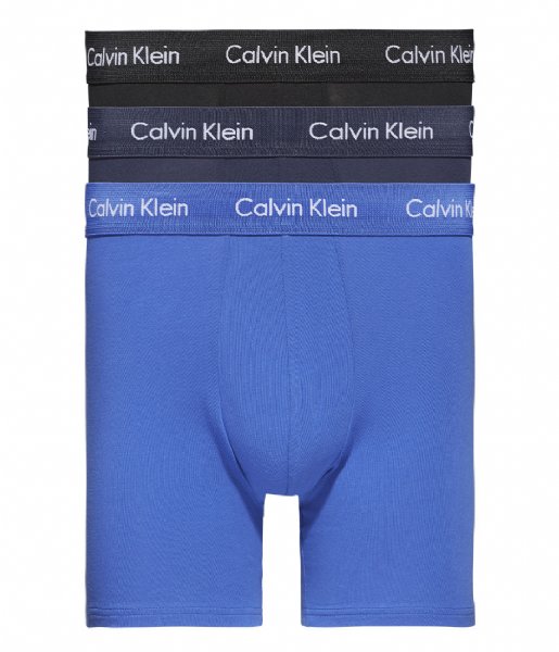Calvin Klein  3P Boxer Brief 3-Pack Black blue shadow cobalt water (4KU)