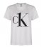 Calvin Klein  S/S Crew Neck White Black Logo (7UM)