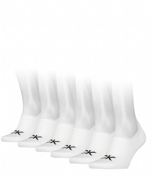 Calvin Klein Sokken Footie High Cut Albert 6-Pack White (001)