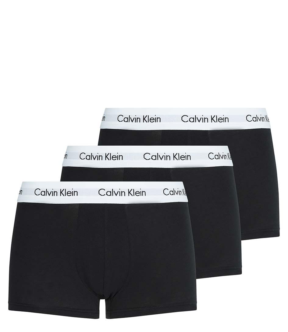 taske travl lindre Calvin Klein Boxershorts 3P Low Rise Trunk Black (001) | The Little Green  Bag