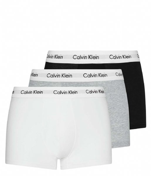 Calvin Klein  3P Low Rise Trunk 3-Pack Black white grey heather (998)