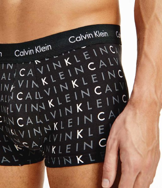 Calvin Klein  3P Low Rise Trunk 3-Pack Black grey heather subdued logo (YKS)