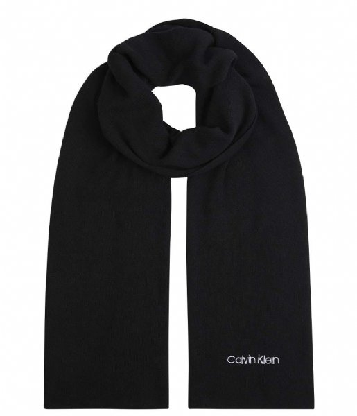 Calvin Klein  Essential Knit Scarf 30X180 Ck Black (BAX)