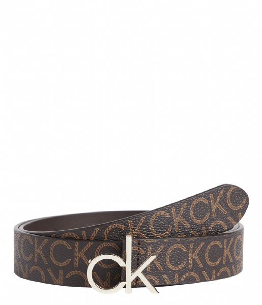 Calvin Klein  Re-Lock Logo Belt 30 Brown Mono (0HD)
