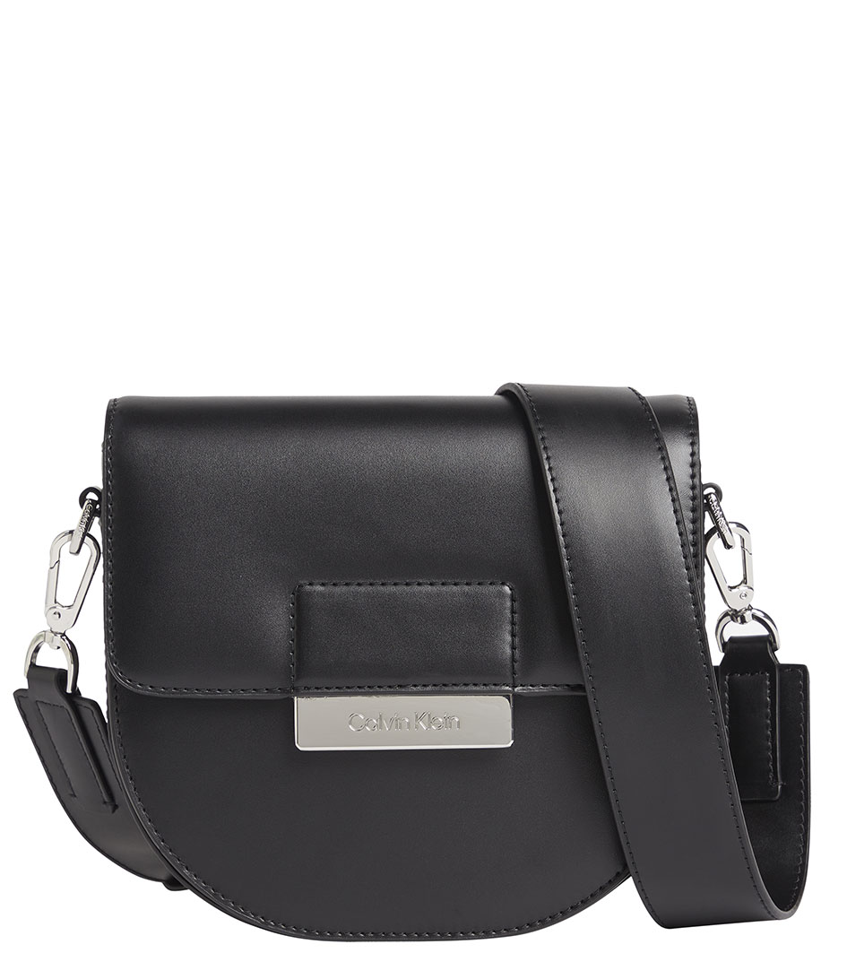 Calvin Klein Zwarte Ck Core Saddle Bag Smk Schoudertas online kopen