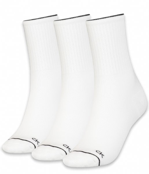 Calvin Klein  Women Sock 3-Pack Athleisure White (002)