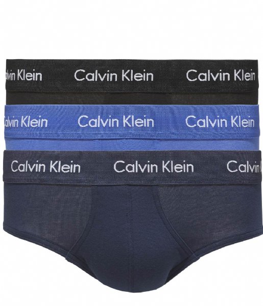 Calvin Klein  3P Hip Brief 3-Pack Black/Blueshadow/Cobaltwater Dtm Wb (4KU)