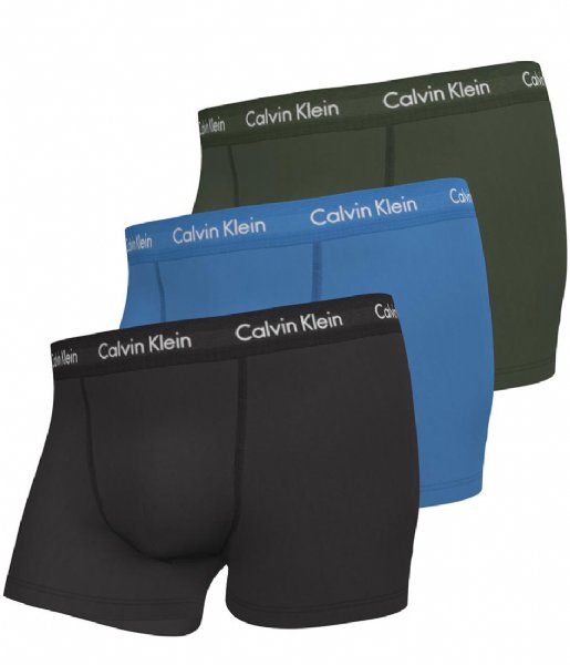 Calvin Klein  Trunk 3pk Dusk Green/Copgenhagen Blue/Black (JO1)