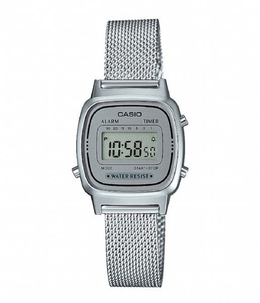 Casio Horloge Vintage Mini LA670WEM-7EF Zilverkleurig Casio Horloge Vintage Mini LA670WEM-7EF Zilverkleurig