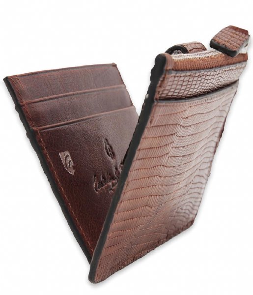 Castelijn & Beerens portemonnee Mini wallet 7 pasjes RFID Cognac | The Little Green Bag
