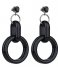 Camps en Camps Oorbellen Marble Double Hoops Zwart Camps en Camps Oorbellen Marble Double Hoops Zwart