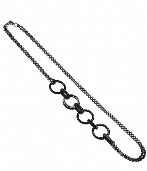 Camps en Camps  Loops And Rings Sautoir Necklace Zwart