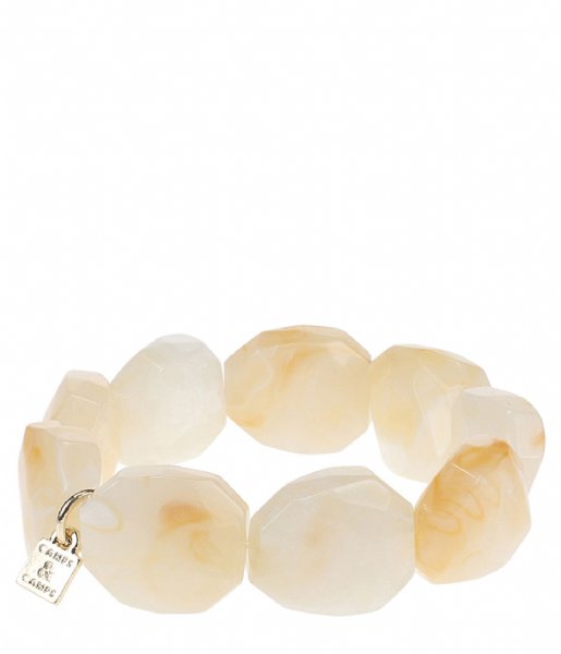 Camps en Camps  Facetted Stone Bracelet Wit Opaal