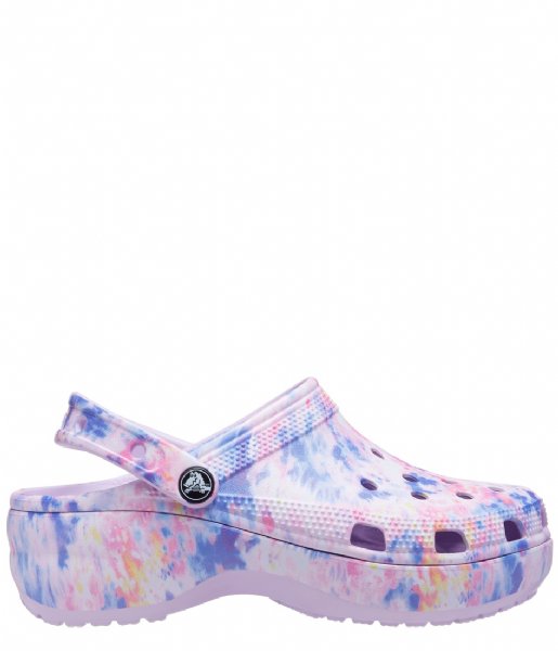 lavender platform crocs