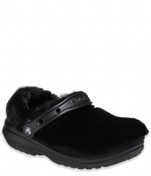 Crocs  Classic Fur Sure Black (1)