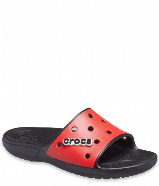 Crocs  Classic Crocs Colorblock Slide Black/Flame (0X9)