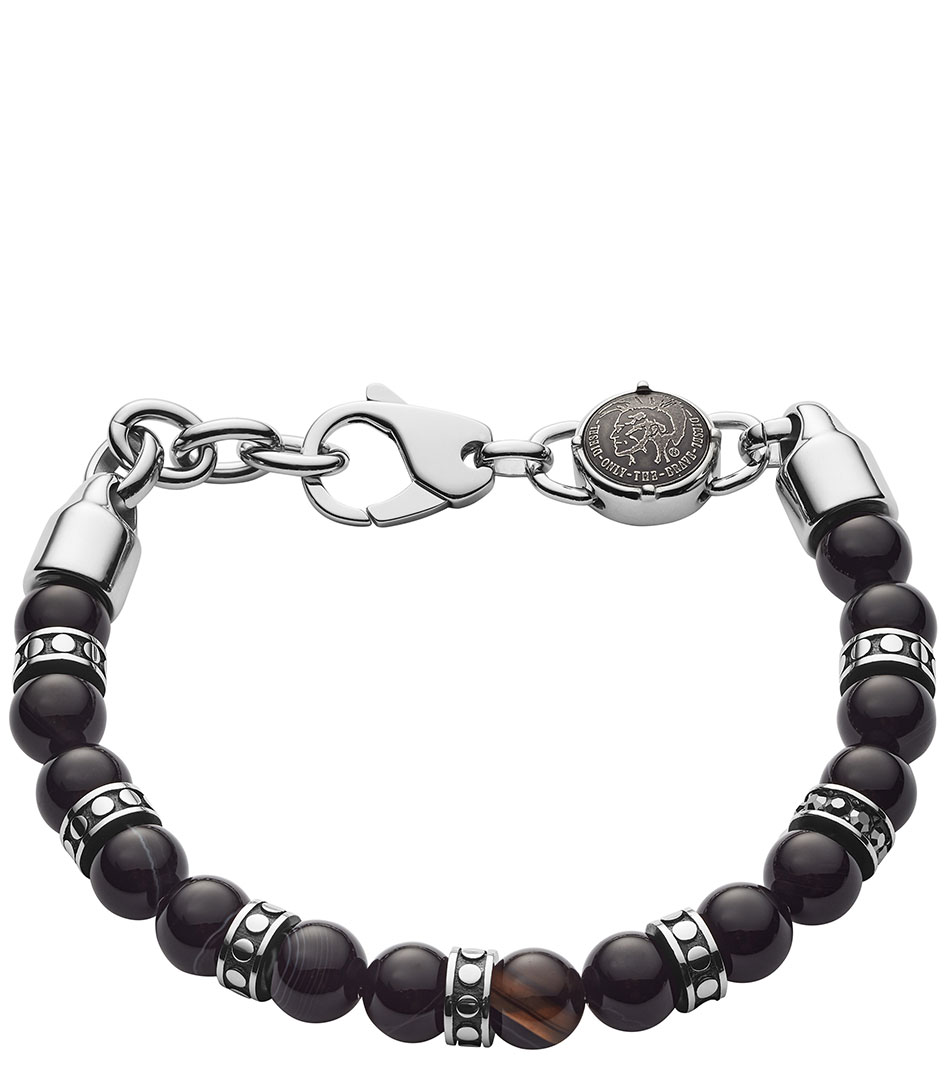 Diesel Bracelet Beads DX1163040 Zwart en zilverkleurig | The Little