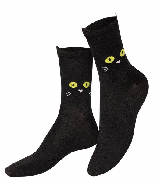 Eat My Socks Sokken Socks Cat Walk Black