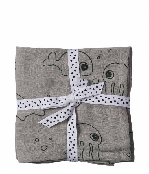 Done by Deer  Swaddle 2 Pack Sea Friends Grey (3103165)