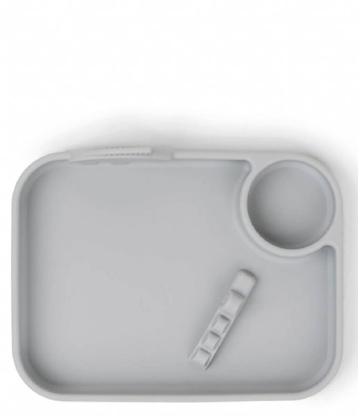 Done by Deer  Peekaboo Compartment Plate Grey (50)