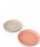 Done by Deer  Kiddish Plate 2 Pack Sand Coral (71)
