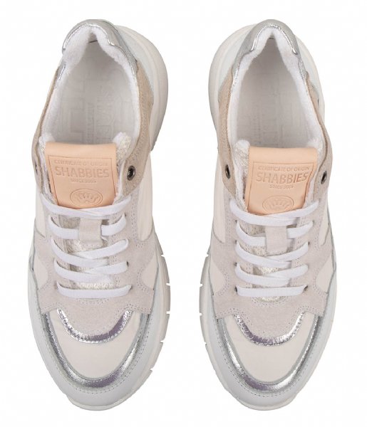 Shabbies  Sneaker Mix Materials White L Grey (3008)