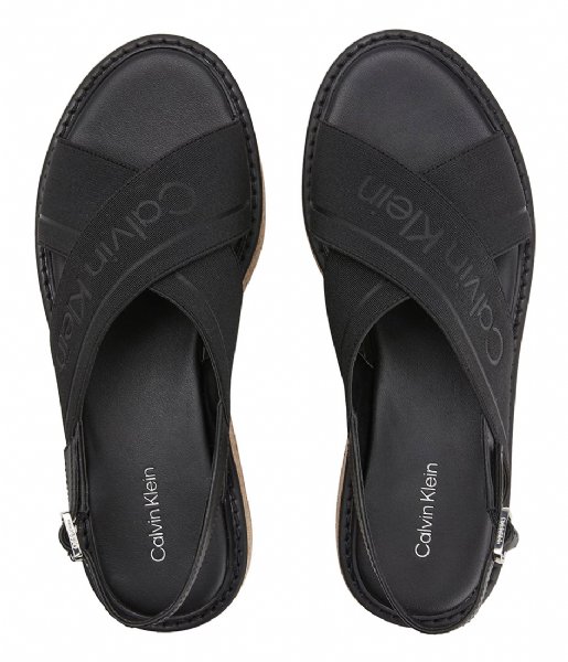 Calvin Klein  Flatform Wedge Sandal Ck Black (BAX)