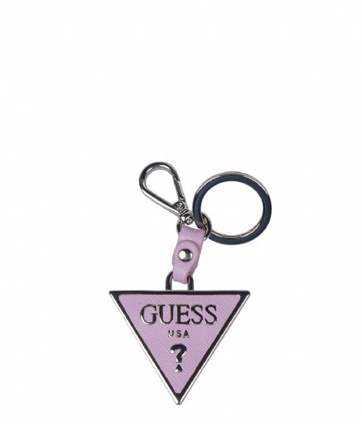 Guess  Saffiano Triangle Keyring Lilac