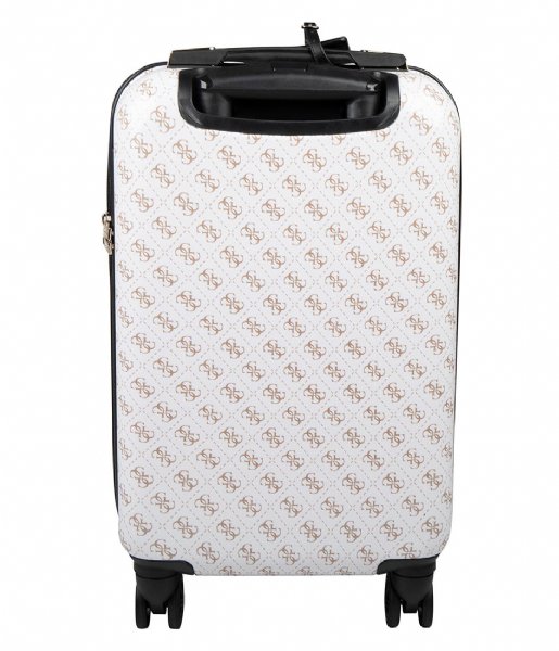 Guess Walizki na bagaż podręczny Jesco 8 Wheel 18 Inch Cream Logo