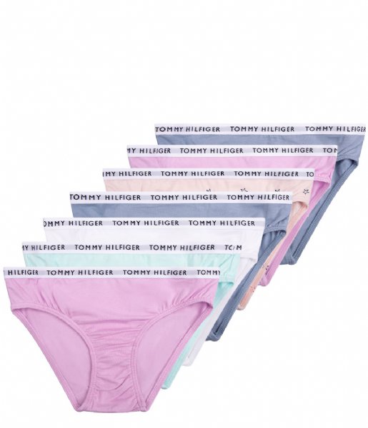 Tommy Hilfiger slip 7P Bikini Print Doubl Star Lilac Aqua Daybreak Whit (0VU)