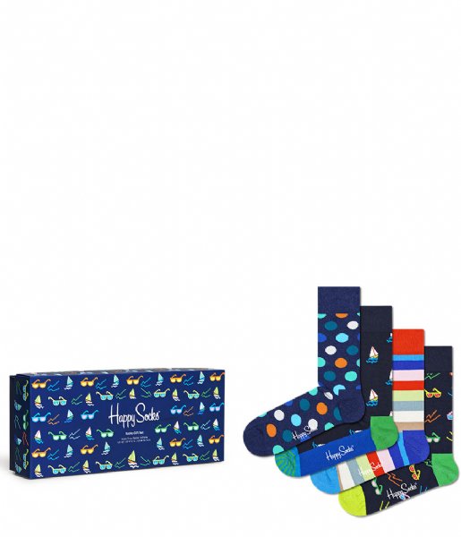 Happy Socks Sokken 4-Pack Navy Socks Gift Set Navys